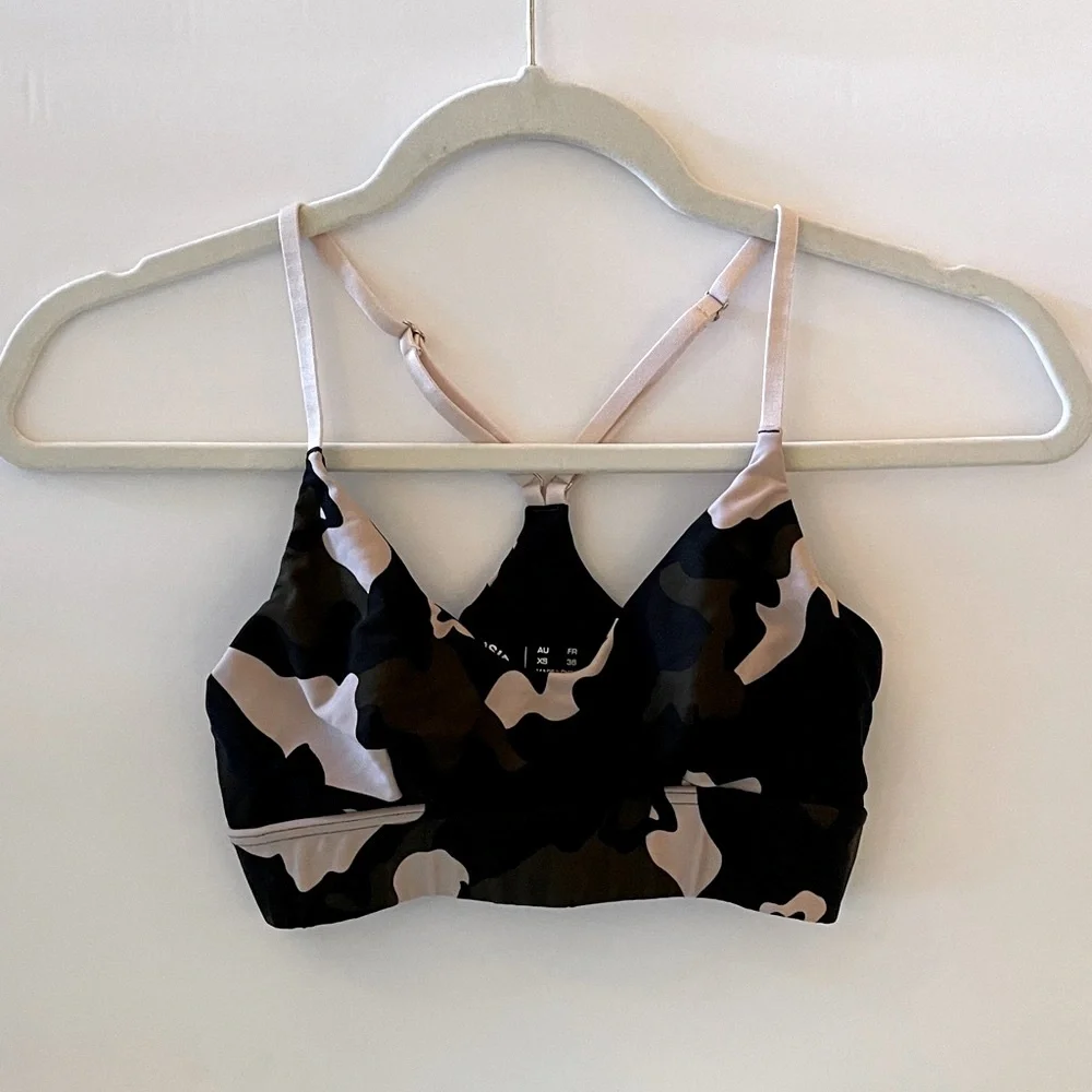 The Upside Sports Bra Camouflage Blush Ballet Bra Athleisure Sport Beach